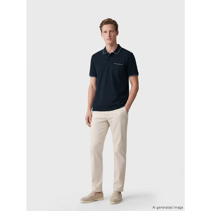 SOUTHBLUE Lacivert Polo Yaka Pike Erkek Tişört