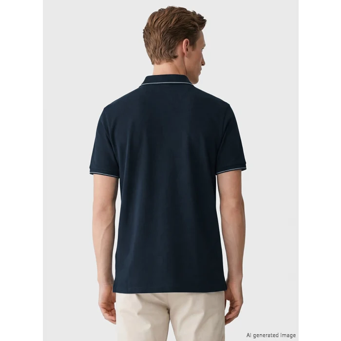SOUTHBLUE Lacivert Polo Yaka Pike Erkek Tişört