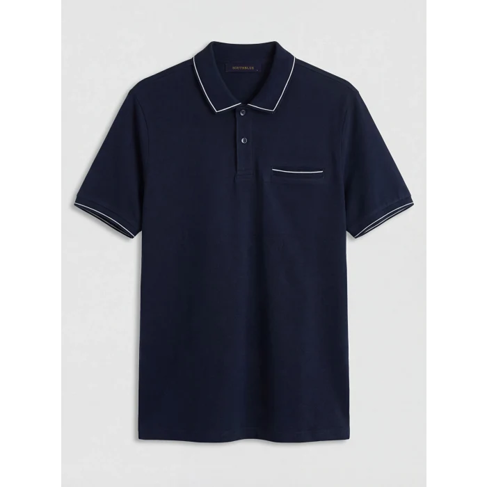 SOUTHBLUE Lacivert Polo Yaka Pike Erkek Tişört