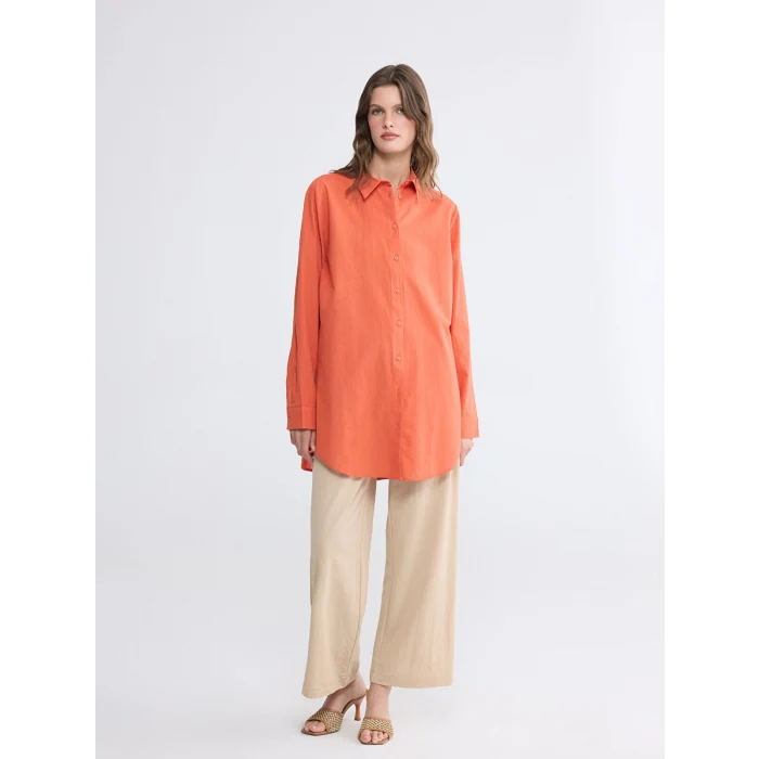 LCW EVERYDAY Turuncu Regular Fit Kadın Gömlek Tunik