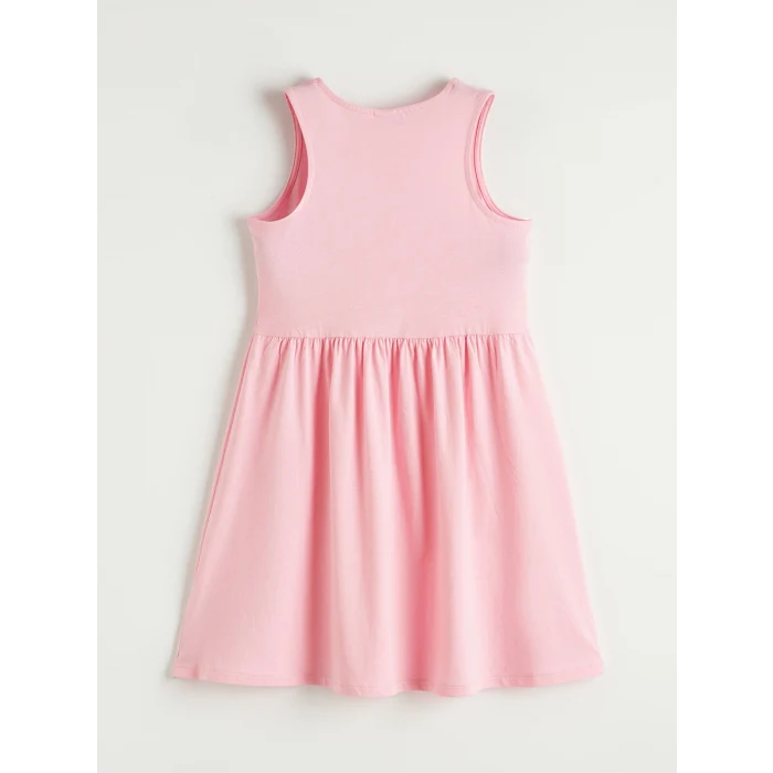 LCW Kids Pembe Desenli Kız Çocuk Elbise