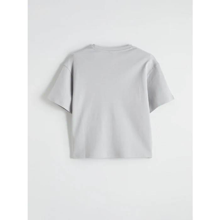 LCW Kids Gri Bisiklet Yaka Kız Çocuk Tişört ve Eşofman Altı