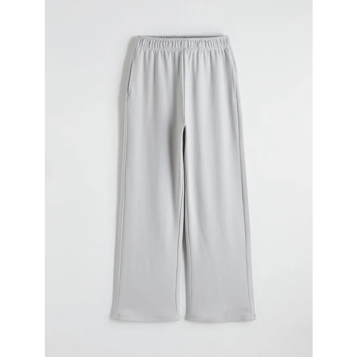 LCW Kids Gri Bisiklet Yaka Kız Çocuk Tişört ve Eşofman Altı