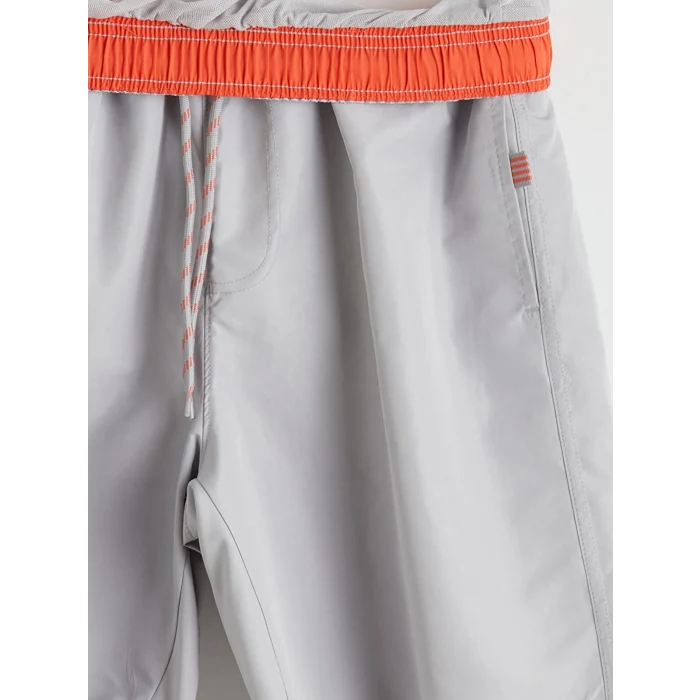 LCW SWIMWEAR Gri Kısa Boy Erkek Deniz Şortu