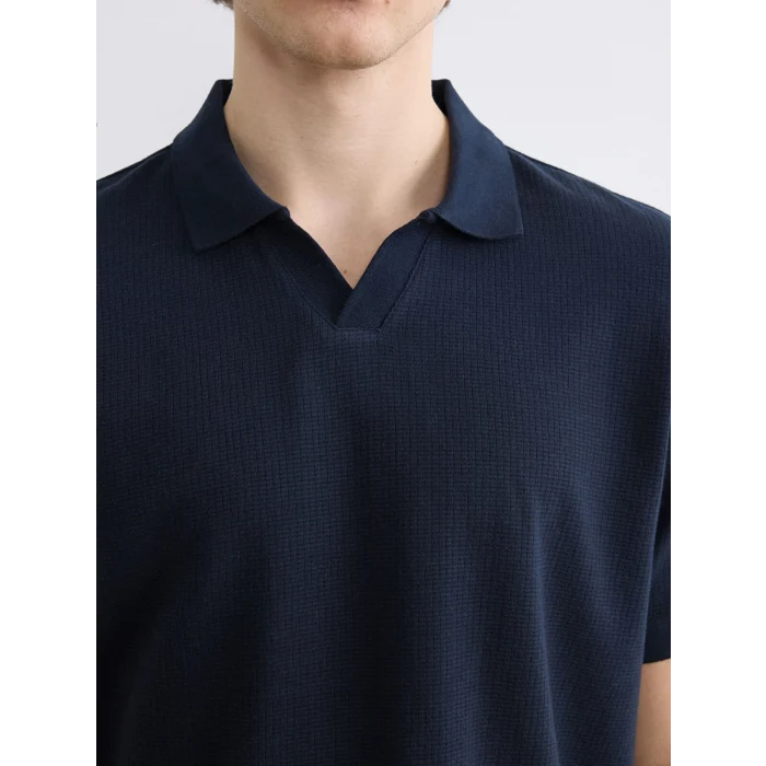 XSIDE Lacivert Polo Yaka Erkek Penye Tişört