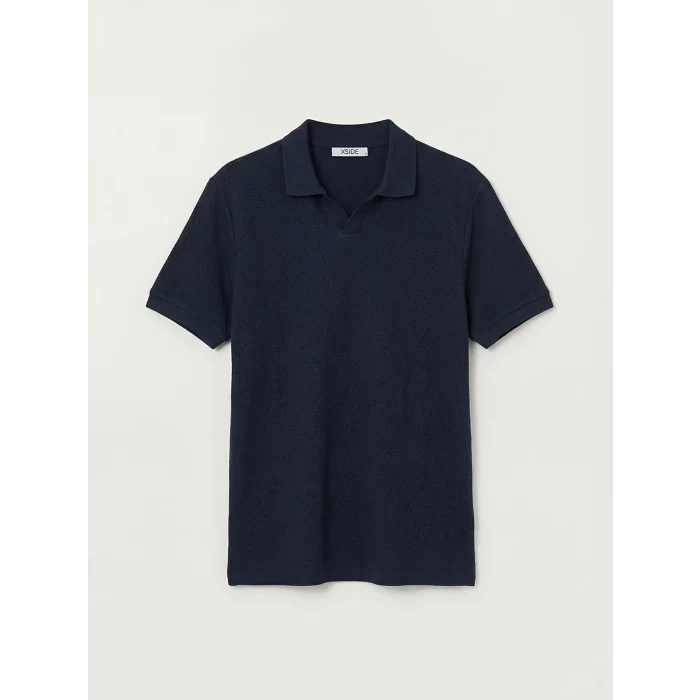 XSIDE Lacivert Polo Yaka Erkek Penye Tişört
