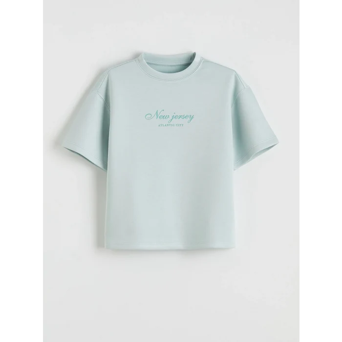 LCW Kids Mavi Baskılı Kız Çocuk Tişört ve Pantolon