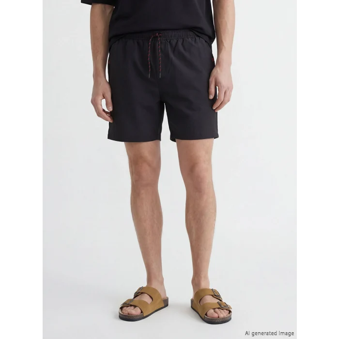 LCW SWIMWEAR Siyah Kısa Boy Erkek Deniz Şortu