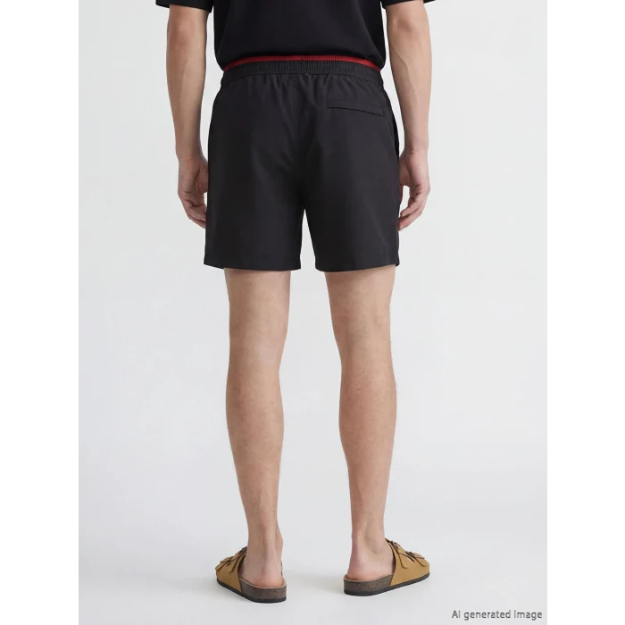 LCW SWIMWEAR Siyah Kısa Boy Erkek Deniz Şortu