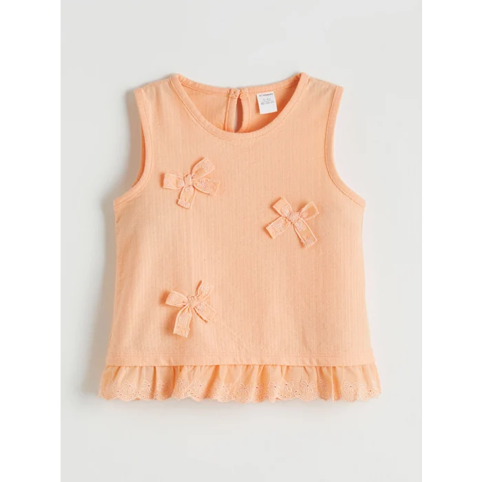 LCW Kids Mercan Fiyonklu Kız Çocuk Bluz ve Şort