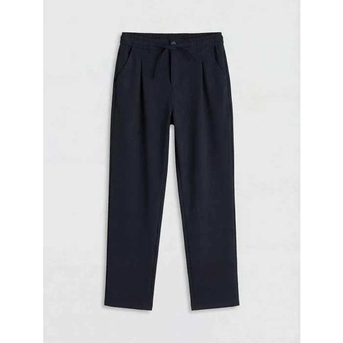 LCW Kids Lacivert Regular Fit Erkek Çocuk Pileli Pantolon