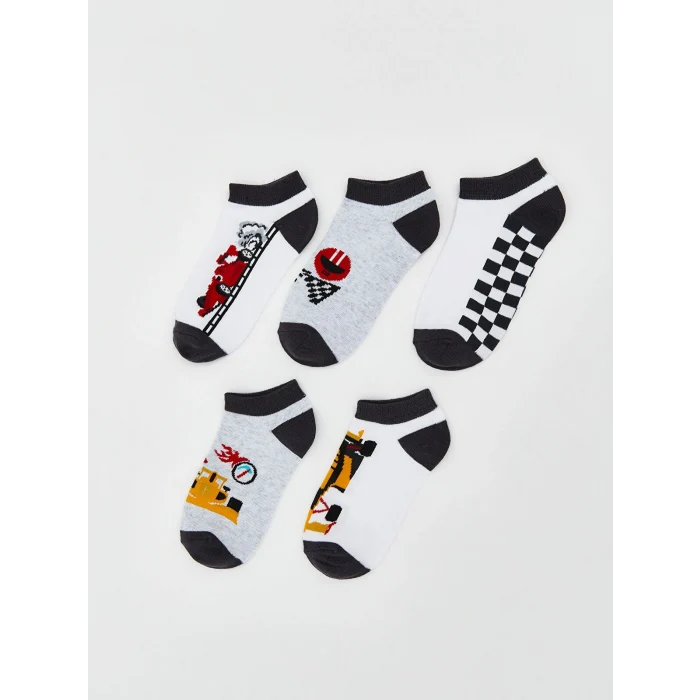 LCW Kids Karışık Desenli Erkek Çocuk Patik Çorap 5li