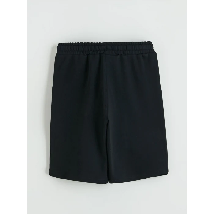 LCW Kids Siyah Beli Lastikli Erkek Çocuk Stumble Guys Baskılı Şort