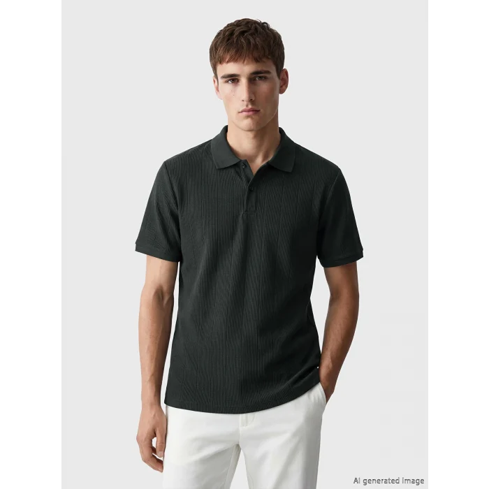 LCW Vision Yeşil Polo Yaka Erkek Tişört