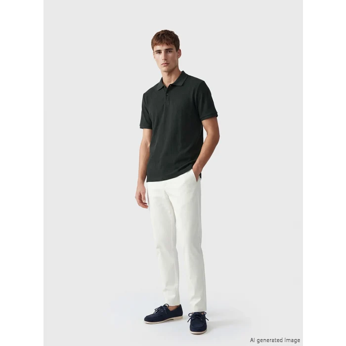 LCW Vision Yeşil Polo Yaka Erkek Tişört