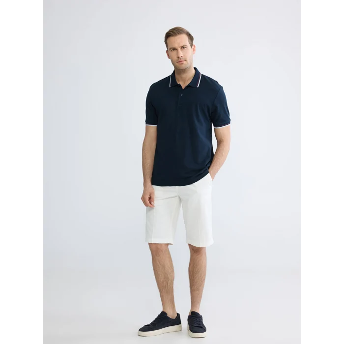 LCWAIKIKI Basic Lacivert Polo Yaka Pike Erkek Tişört