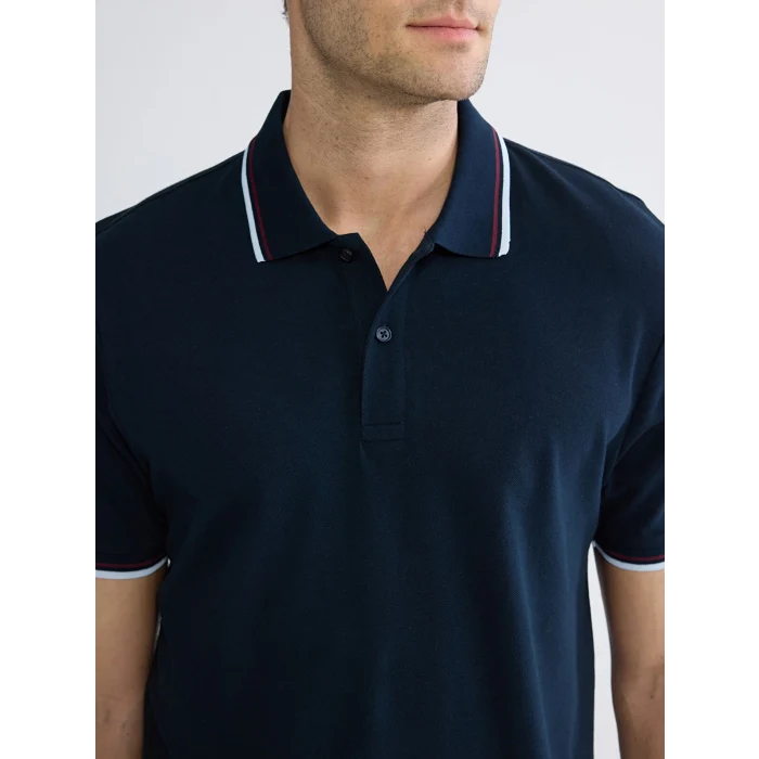 LCWAIKIKI Basic Lacivert Polo Yaka Pike Erkek Tişört