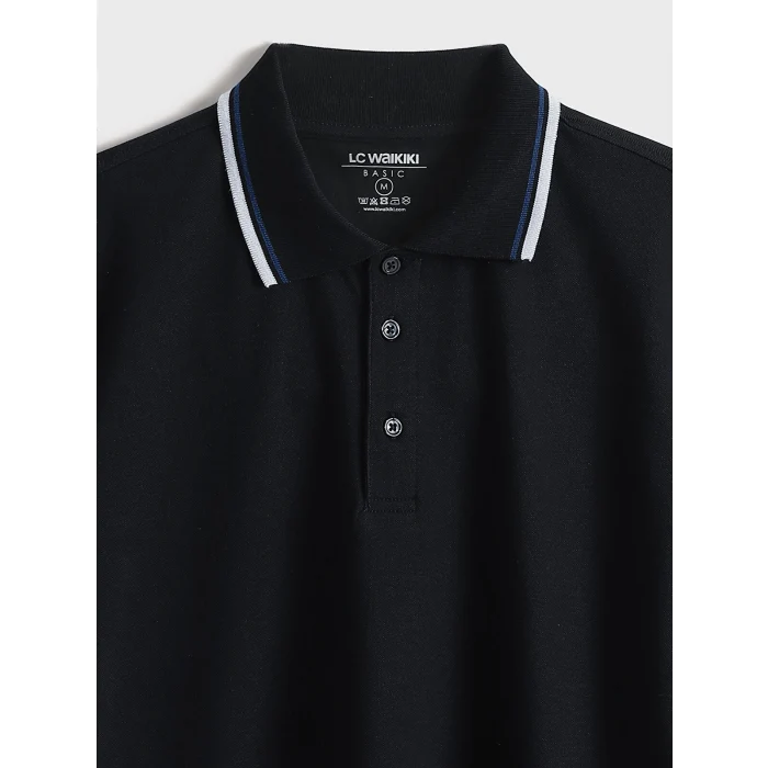 LCWAIKIKI Basic Lacivert Polo Yaka Pike Erkek Tişört