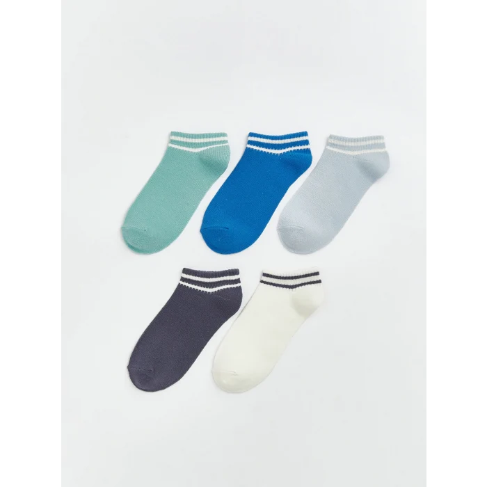 LCW Kids Karışık Çizgili Erkek Çocuk Patik Çorap 5li