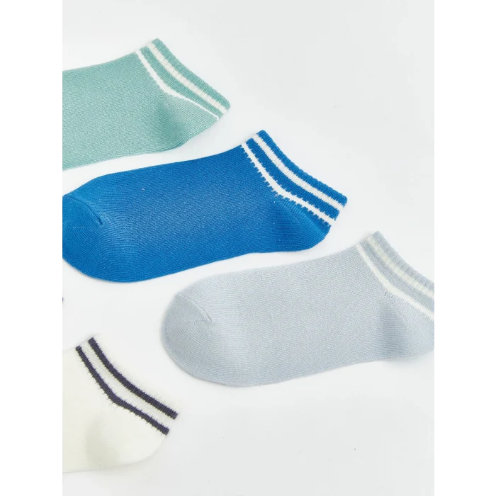 LCW Kids Karışık Çizgili Erkek Çocuk Patik Çorap 5li