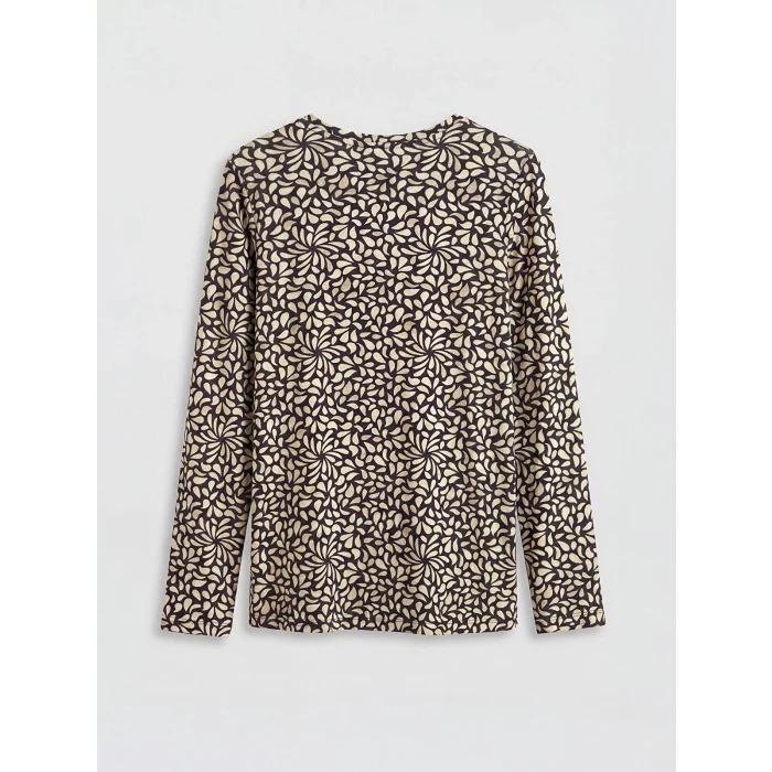 LCW Grace Bej Bisiklet Yaka Desenli Bluz