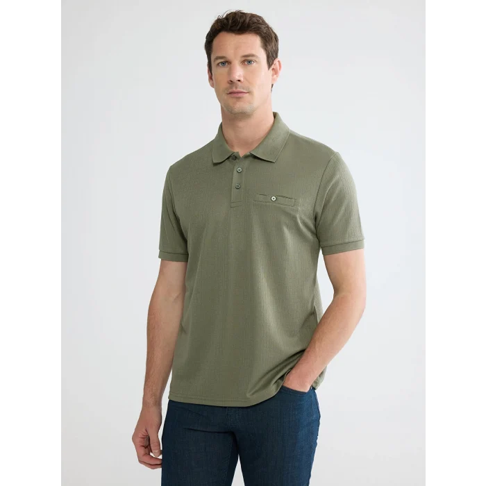 LCWAIKIKI Classic Haki Polo Yaka Erkek Tişört