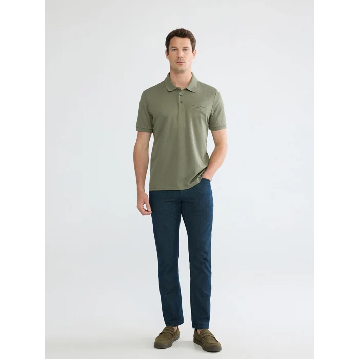LCWAIKIKI Classic Haki Polo Yaka Erkek Tişört