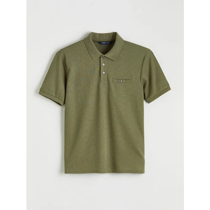 LCWAIKIKI Classic Haki Polo Yaka Erkek Tişört