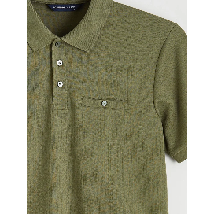 LCWAIKIKI Classic Haki Polo Yaka Erkek Tişört