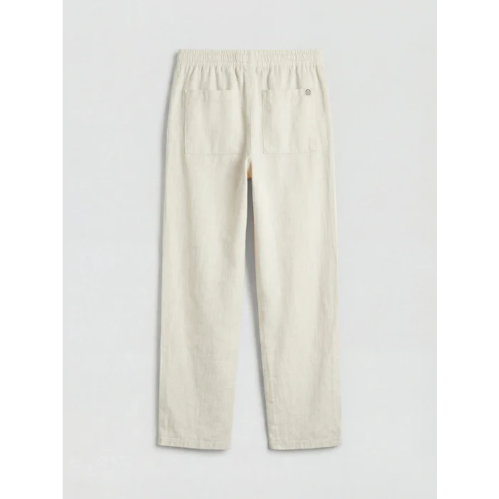 LCW Kids Bej Keten Görünümlü Erkek Çocuk Pantolon