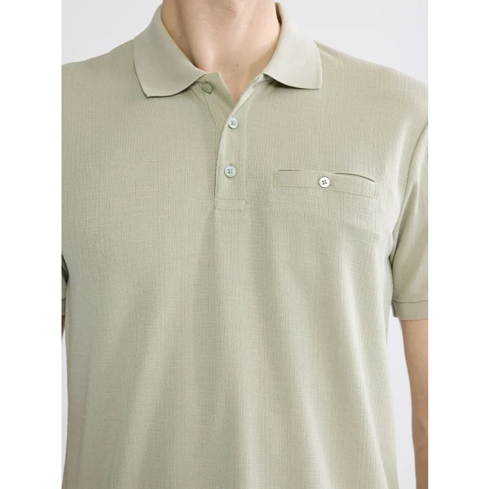 LCWAIKIKI Classic Yeşil Polo Yaka Erkek Tişört