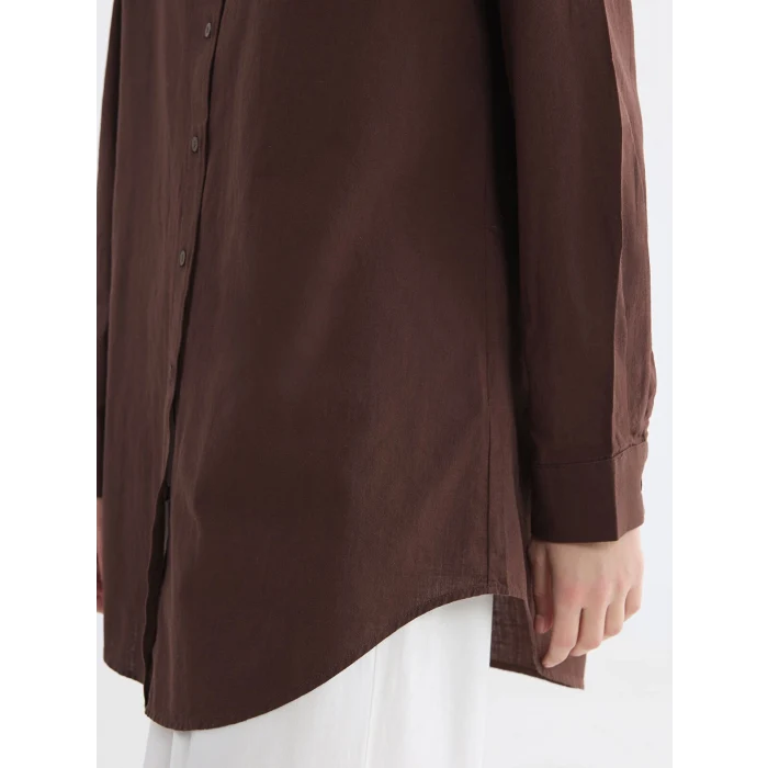 LCW EVERYDAY Kahverengi Regular Fit Kadın Gömlek Tunik