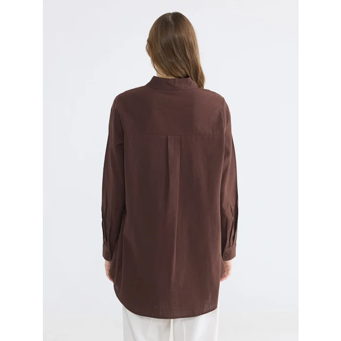 LCW EVERYDAY Kahverengi Regular Fit Kadın Gömlek Tunik