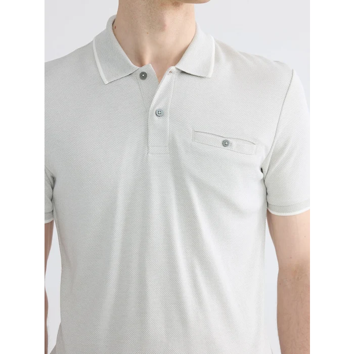 LCWAIKIKI Classic Yeşil Polo Yaka Erkek Dokulu Tişört