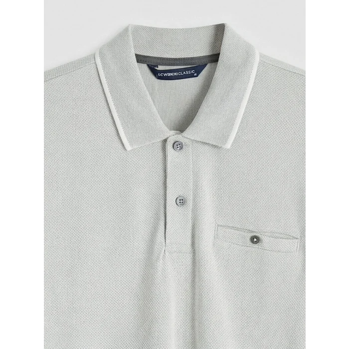 LCWAIKIKI Classic Yeşil Polo Yaka Erkek Dokulu Tişört