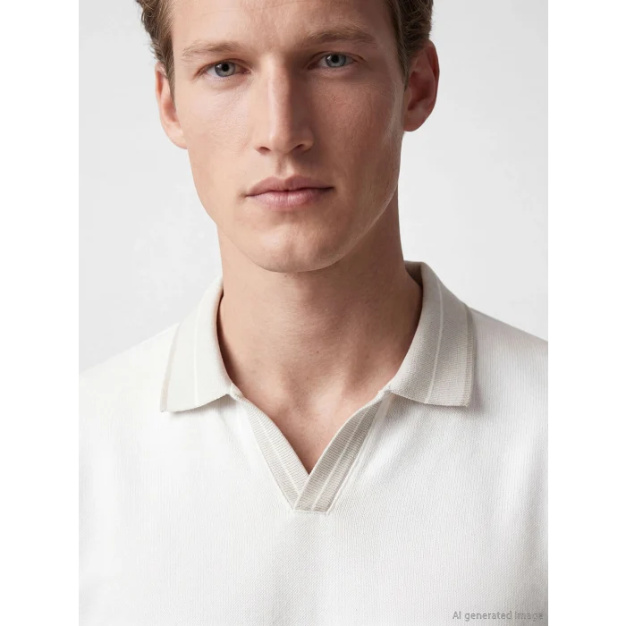 SOUTHBLUE Ekru Polo Yaka Strüktürlü Erkek Tişört