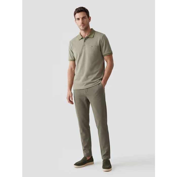 LCWAIKIKI Classic Yeşil Polo Yaka Erkek Tişört