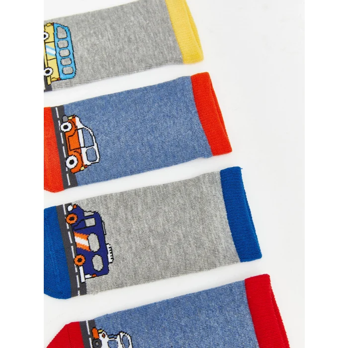 LCW Kids Karışık Baskılı Erkek Çocuk Patik Çorap Seti 7li