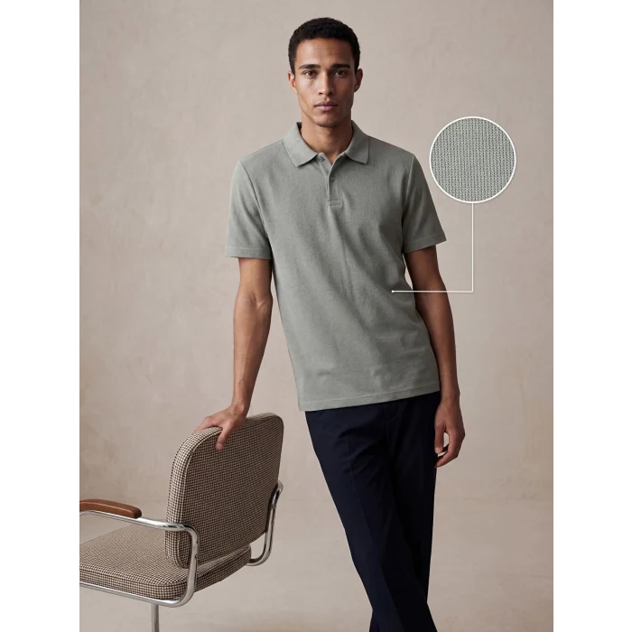 LCWAIKIKI Classic Gri Polo Yaka Erkek Tişört