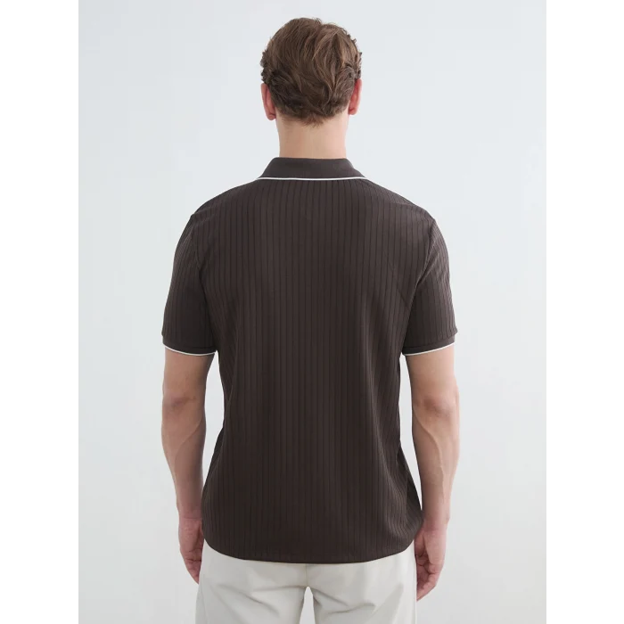 LCW Vision Kahverengi Polo Yaka Erkek Tişört