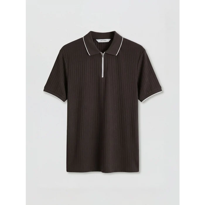 LCW Vision Kahverengi Polo Yaka Erkek Tişört