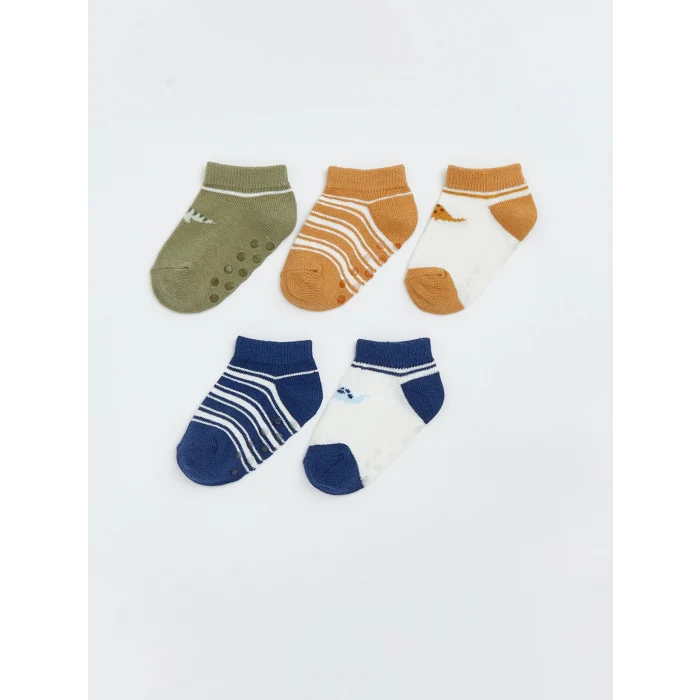 LCW baby Yeşil Erkek Bebek 5li Patik Çorap