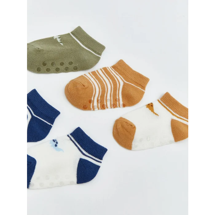 LCW baby Yeşil Erkek Bebek 5li Patik Çorap