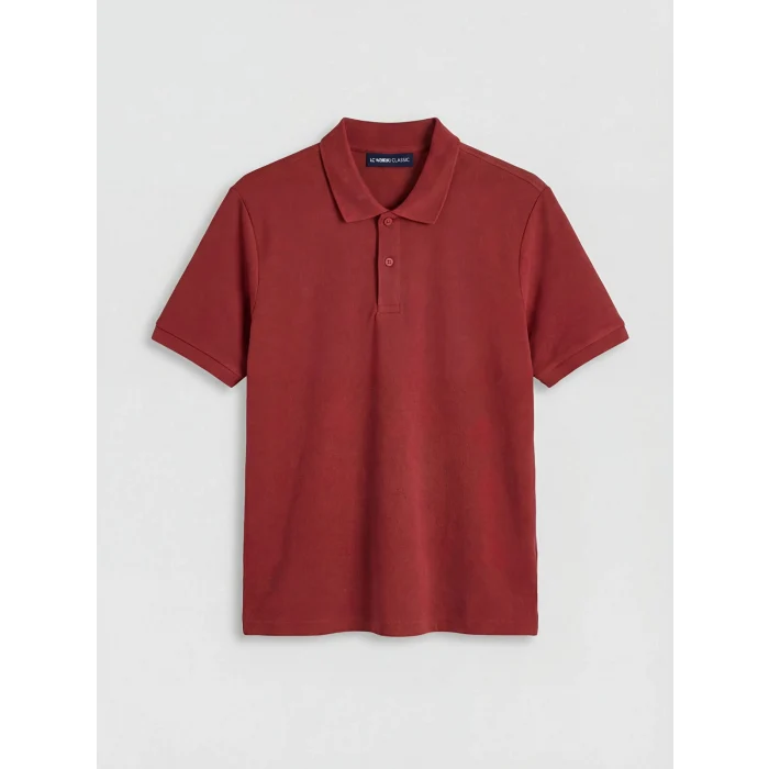 LCWAIKIKI Classic Kırmızı Polo Yaka Pike Erkek Tişört