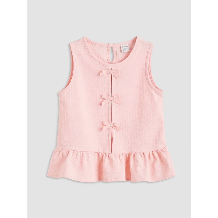 LCW Kids Pembe Fiyonklu Kız Çocuk Bluz ve Şort