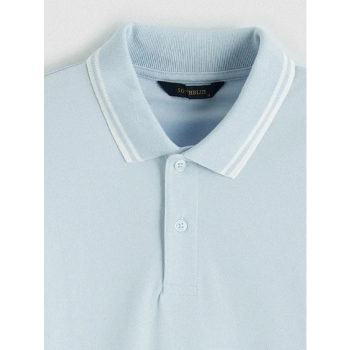 SOUTHBLUE Mavi Polo Yaka Erkek Pike Tişört