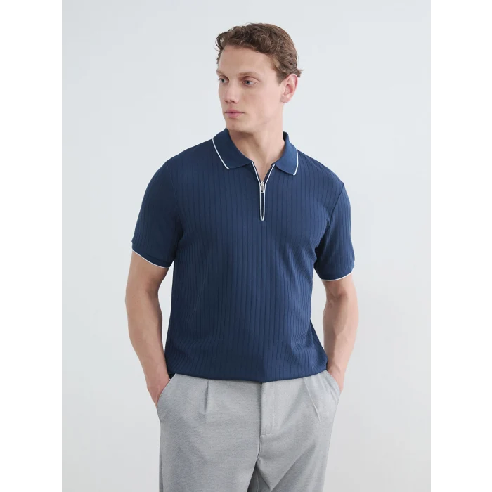 LCW Vision İndigo Polo Yaka Erkek Tişört