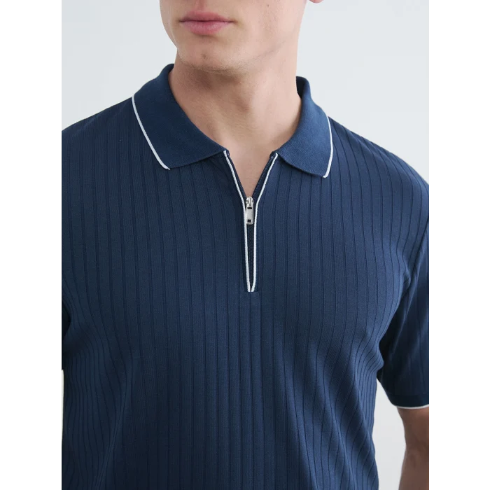 LCW Vision İndigo Polo Yaka Erkek Tişört