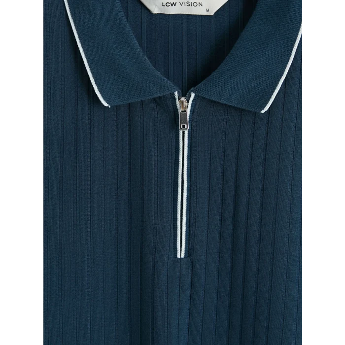 LCW Vision İndigo Polo Yaka Erkek Tişört