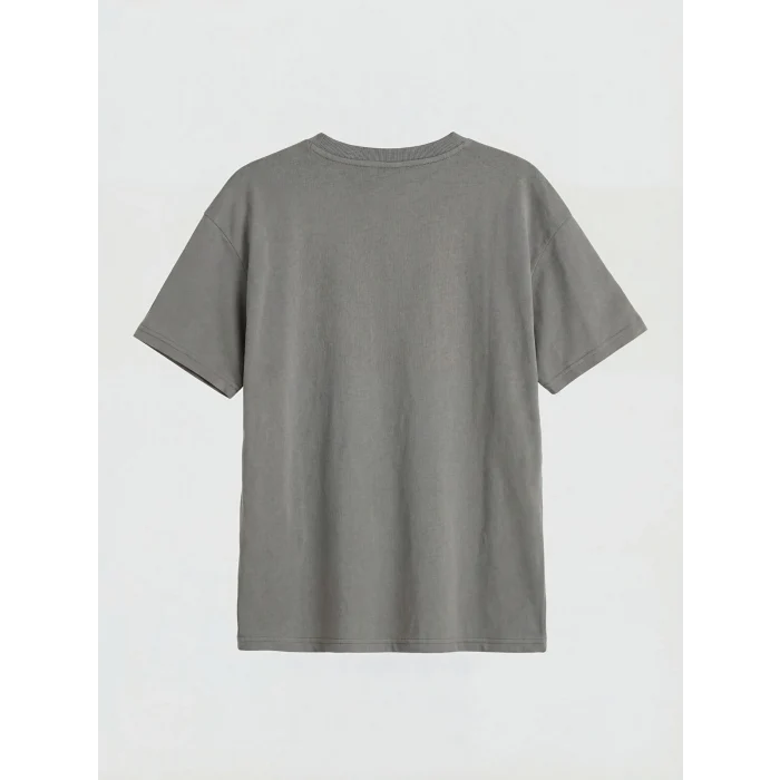 LCW Kids Gri Bisiklet Yaka Kısa Kollu Erkek Çocuk Tişört